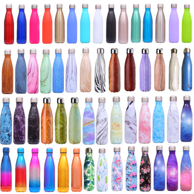 17OZ Stainless Steel Insulated Vacuum Flasks Thermoses Cola Shape Sport Water Bottle