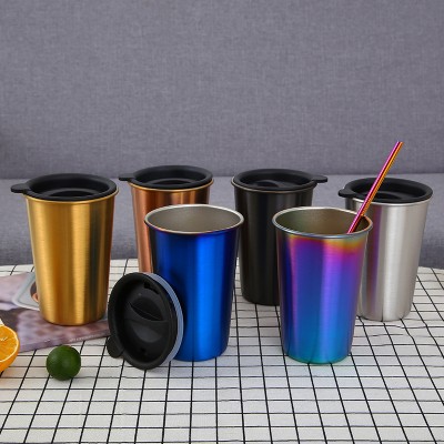 Promotional Simple Style Durable Stainless Steel 18/8 SS304 Drinking Water Coffee Cup