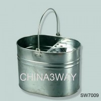 Galvanized metal zinc mop bucket