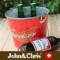 with opener galvanized Metal beer Ice Bucket